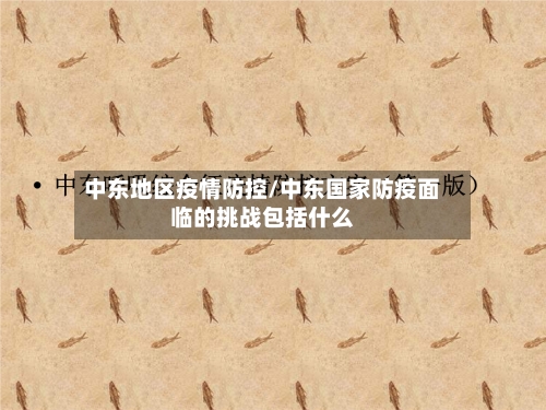 中东地区疫情防控/中东国家防疫面临的挑战包括什么-第2张图片