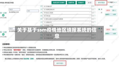 关于基于ssm疫情地区填报系统的信息