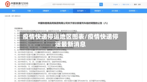 疫情快递停运地区图表/疫情快递停运最新消息-第2张图片