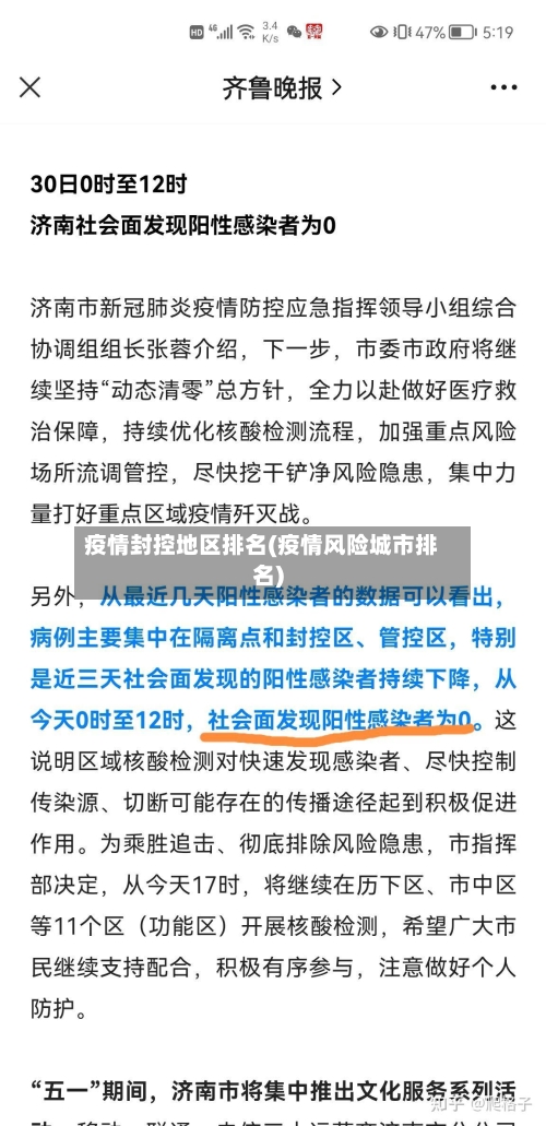 疫情封控地区排名(疫情风险城市排名)