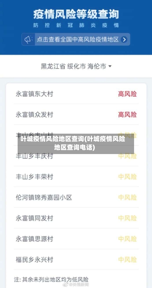 叶城疫情风险地区查询(叶城疫情风险地区查询电话)