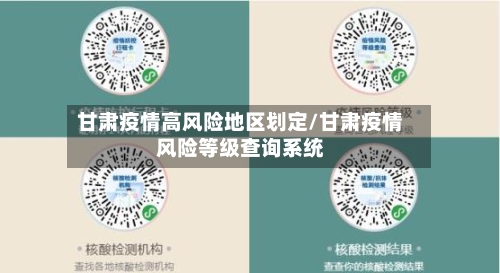 甘肃疫情高风险地区划定/甘肃疫情风险等级查询系统-第2张图片