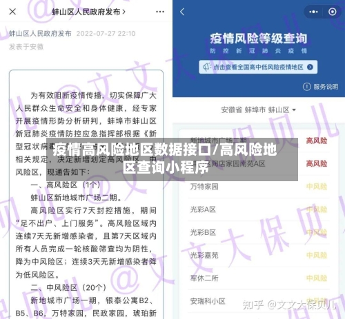 疫情高风险地区数据接口/高风险地区查询小程序
