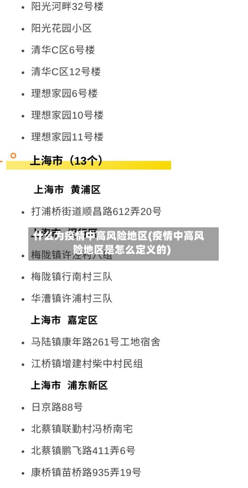 什么为疫情中高风险地区(疫情中高风险地区是怎么定义的)-第2张图片